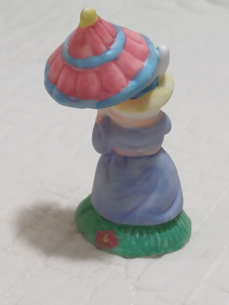 Mrs Rabbit Mini Rare Ceramic Easter Decorative Figurines 2.5 In