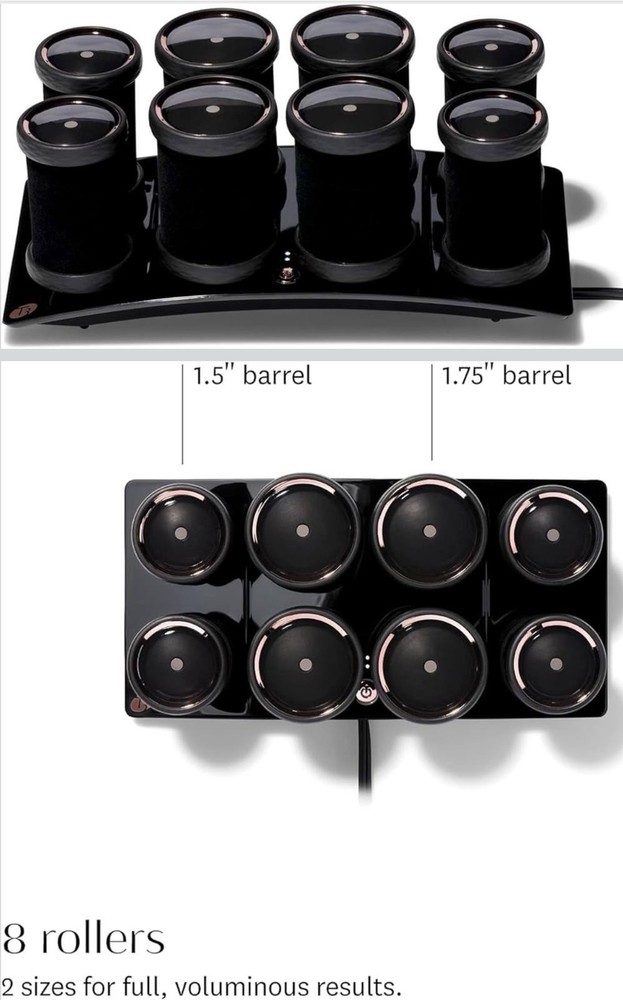 Volumizing Hot Rollers Set for Long Lasting Volume & Shine - 8 Pieces (Open Box)