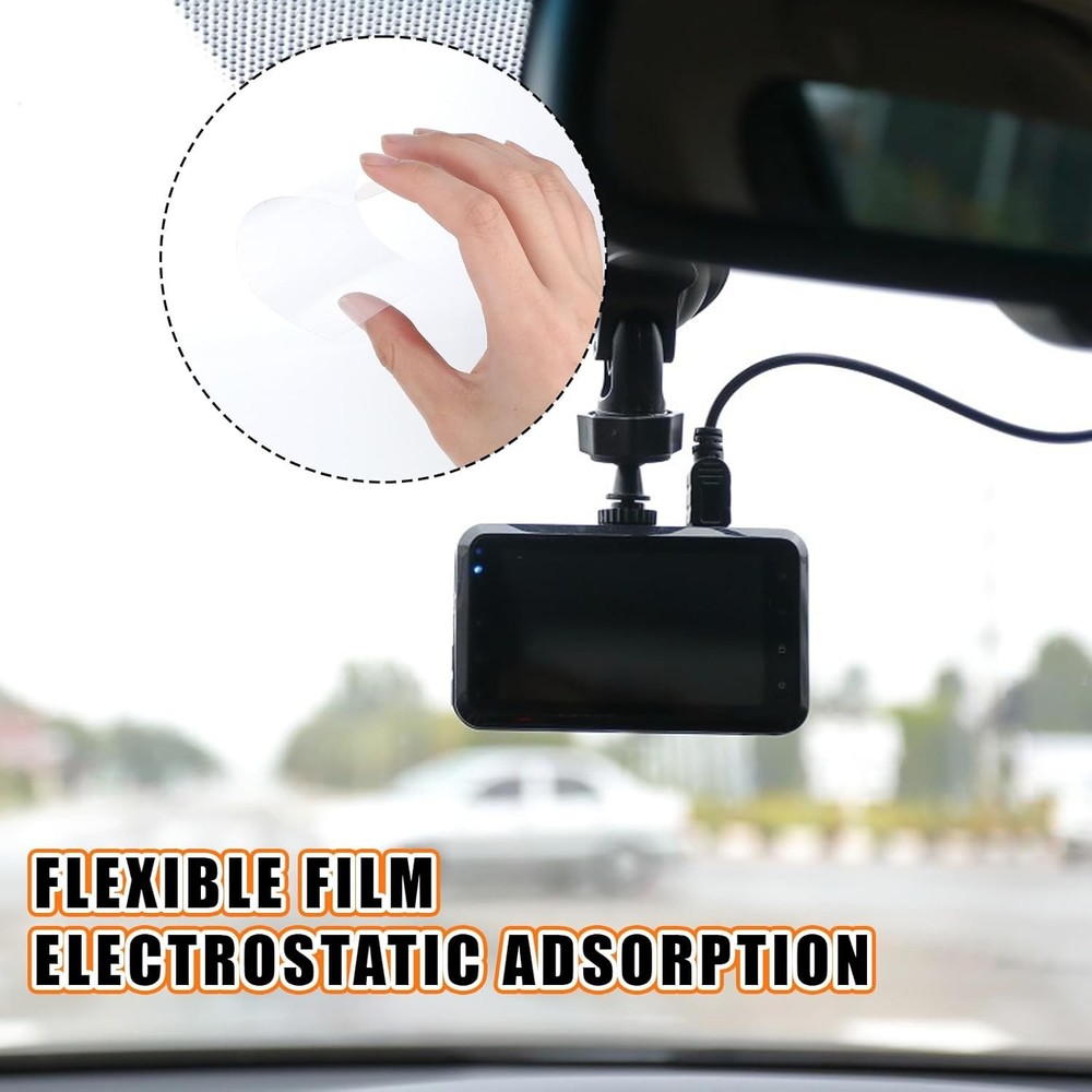 3 Pcs Electrostatic Sticker Mounting Dash Cam 6 Double-Sided Transparent
