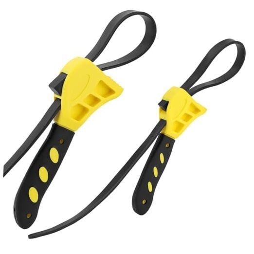 Adjustable Rubber Strap Wrench Set 24" & 19.7" – Multi-Purpose Grip Tool for