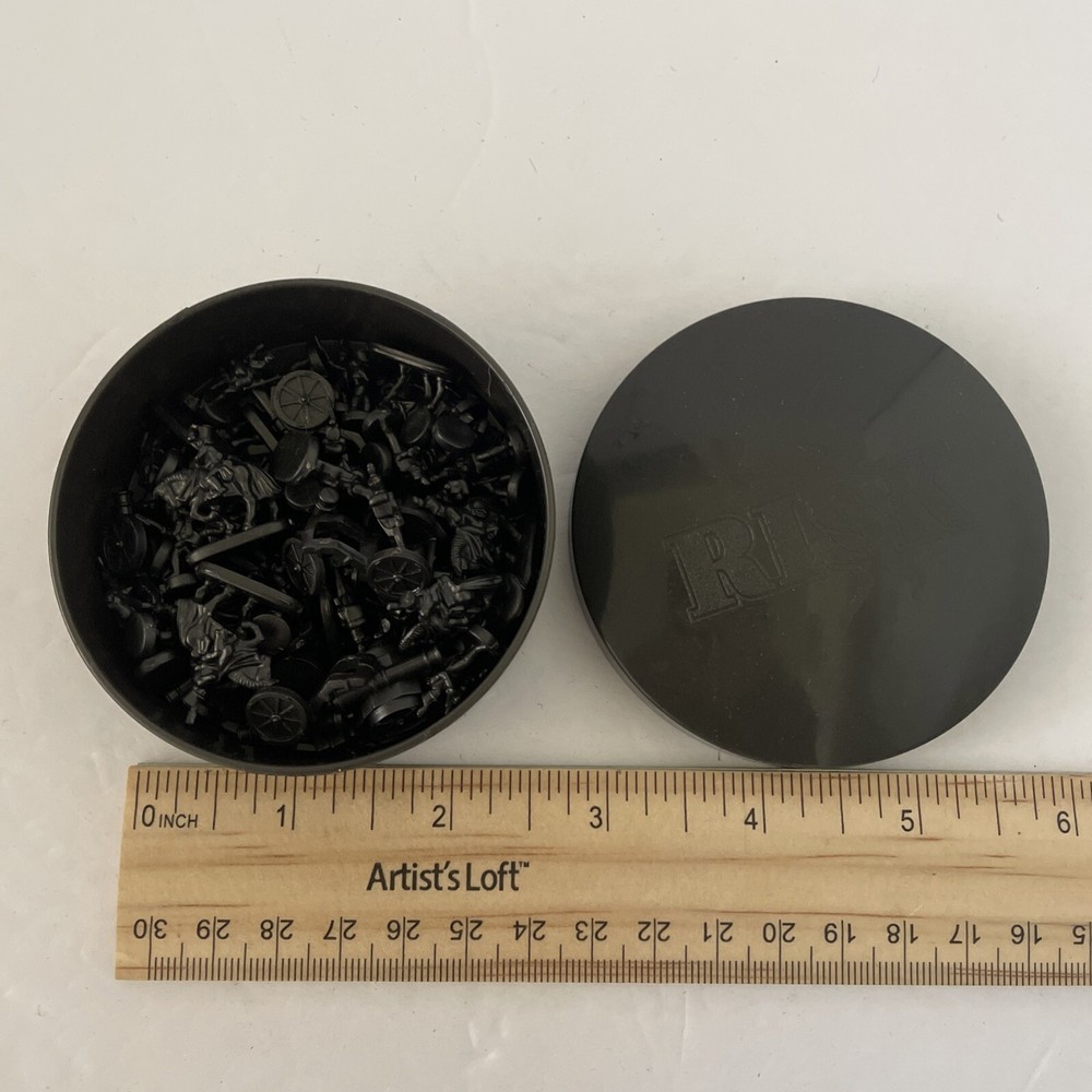 Risk Board Game Replacement Black Tokens and Case