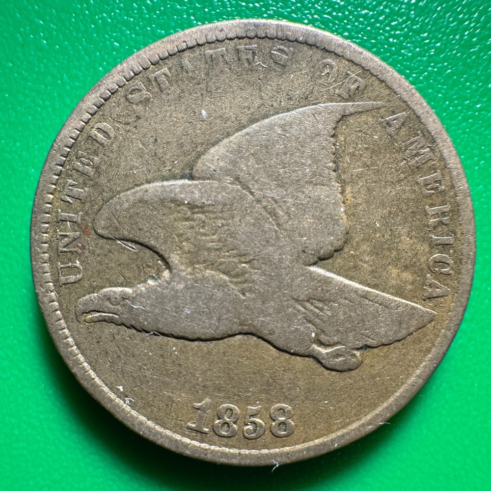 1858 LL Flying Eagle Cent C128