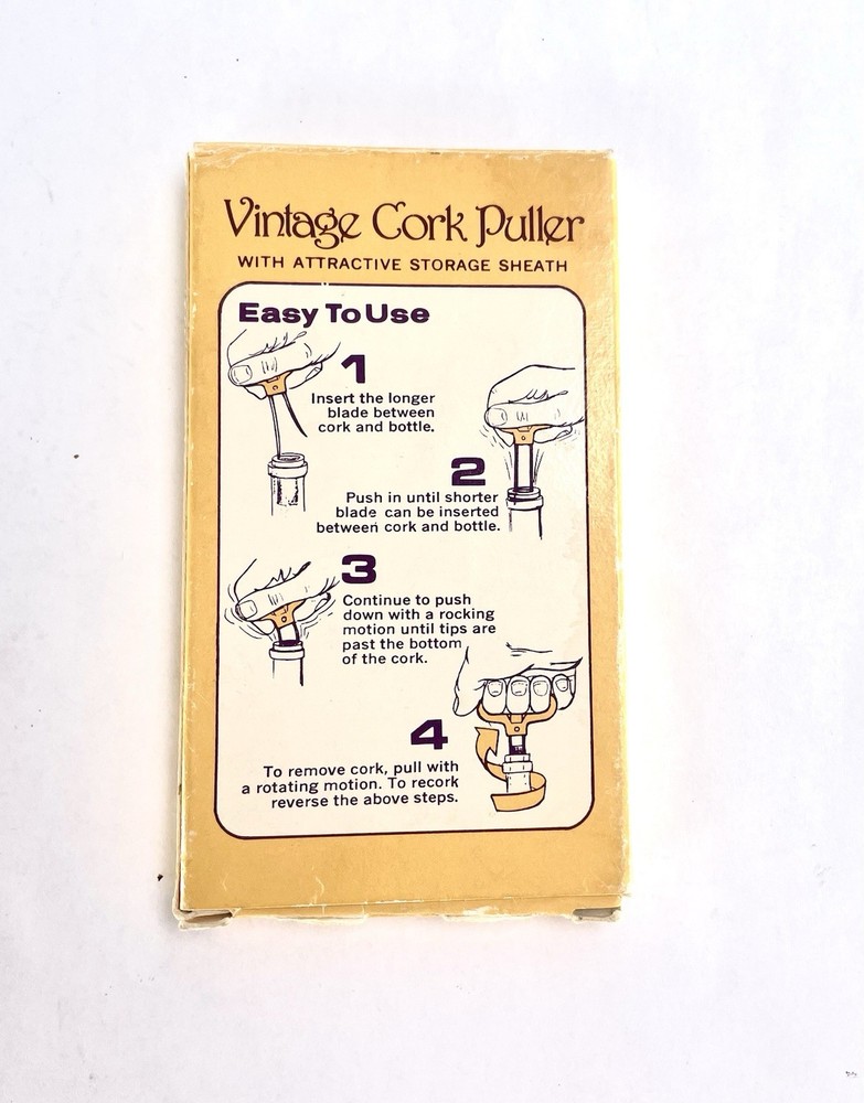 VINTAGE Fetzer CORK PULLER With Original Box