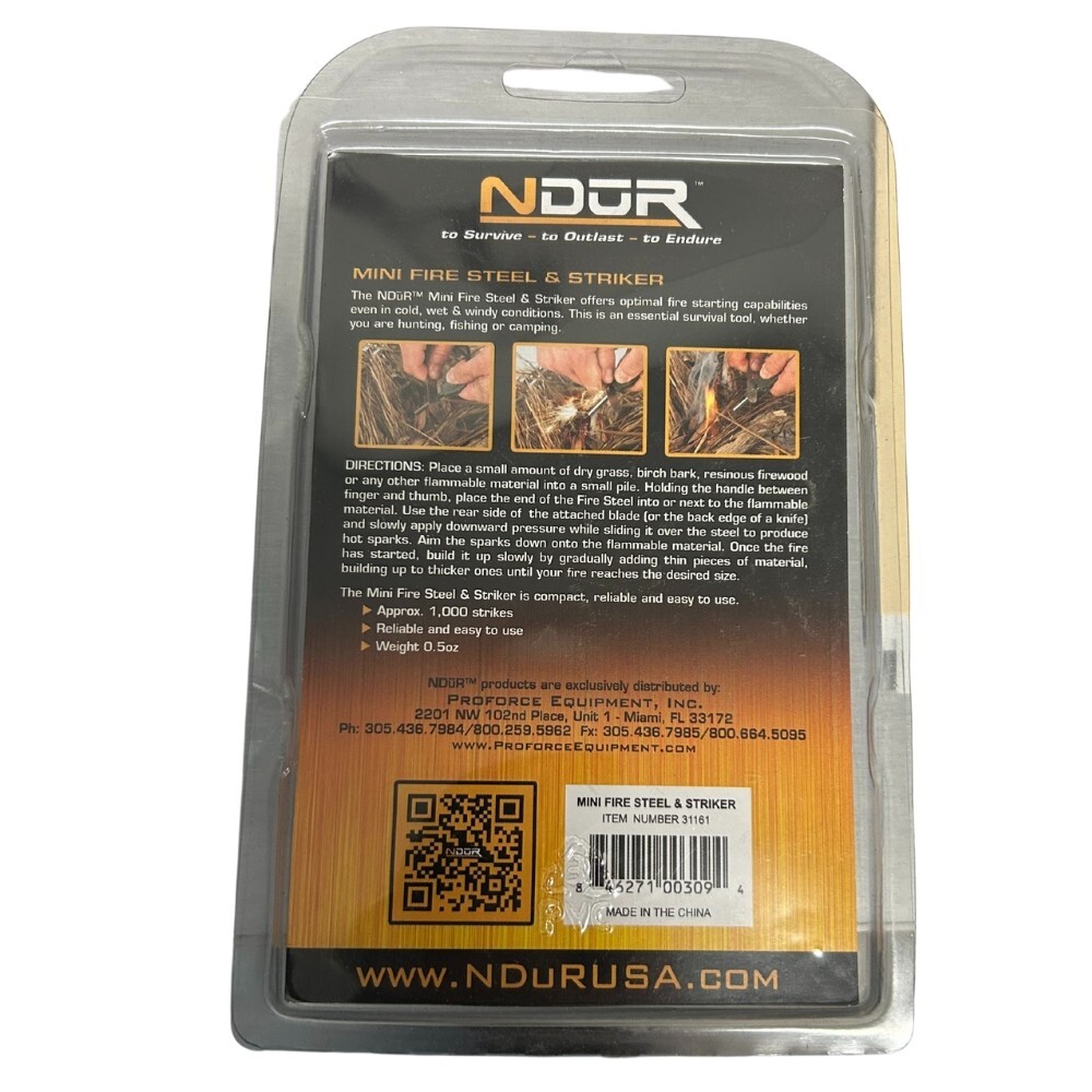 NDUR Mini Fire Steel & Striker - .5oz