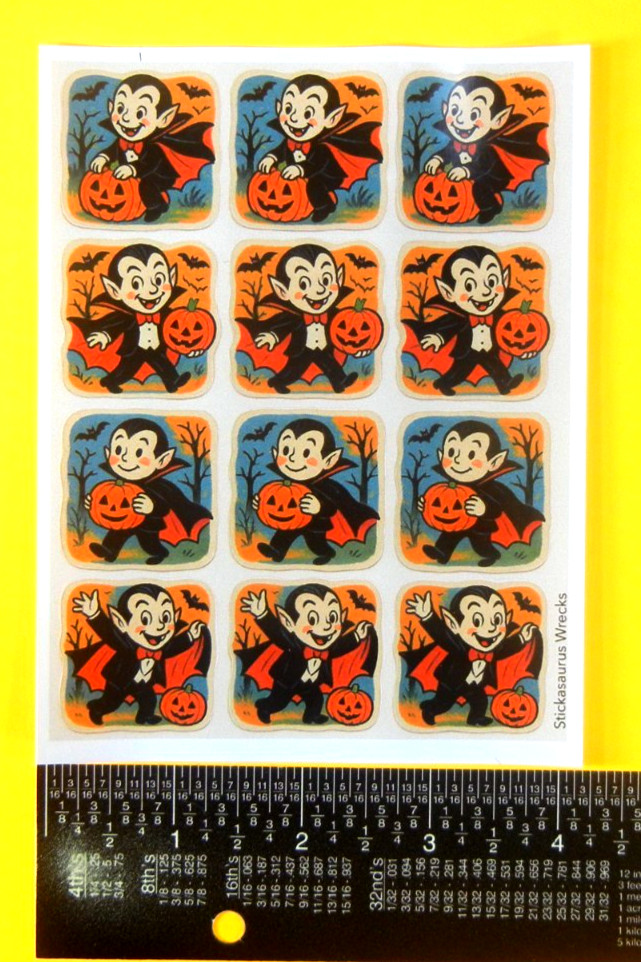 Halloween Vampires Sticker Sheet Style 3