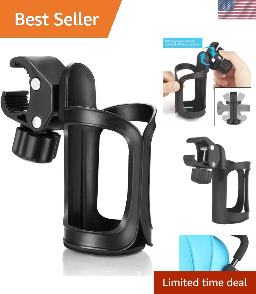 Adjustable Clip-on Cup Holder for Walkers & Wheelchairs - Secure Drink Solution