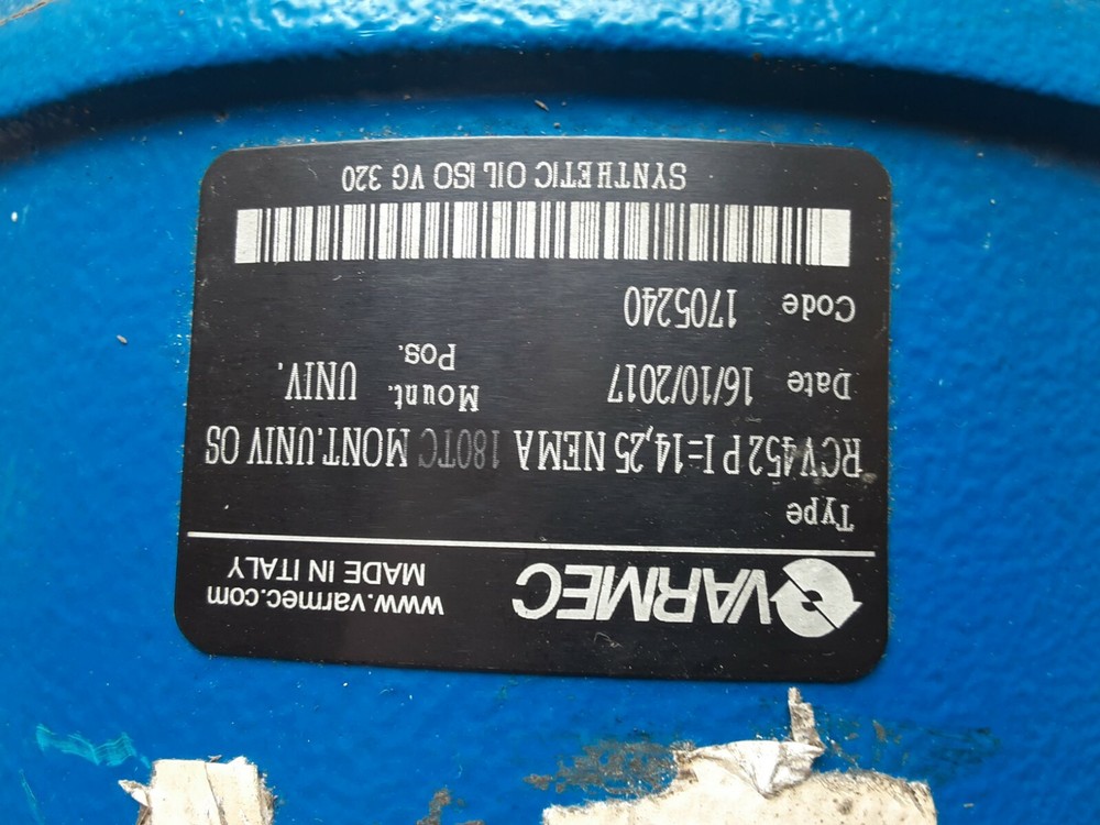 VARMEC 210TC Inline Gear Reducer RCV452PI.