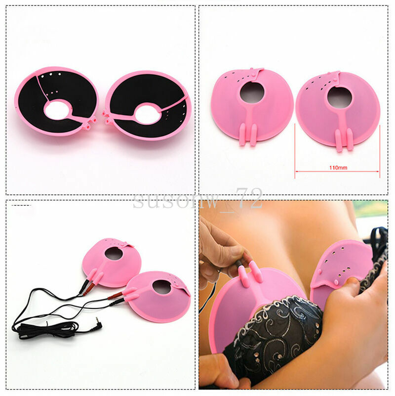 Woman New Electri Shock Breast Bra Paste Shock Bust Exercise Game Tool