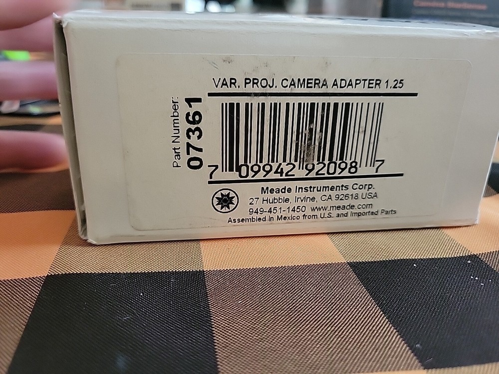 Meade 1.25" Variable Projection Camera Adapter for Telescope # 07361