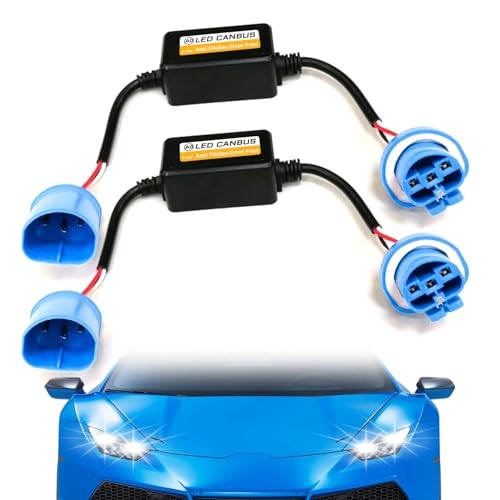 2PCS Car LED Headlight Decoder Blinker Resistor Hid LED Conversion Kit 9007