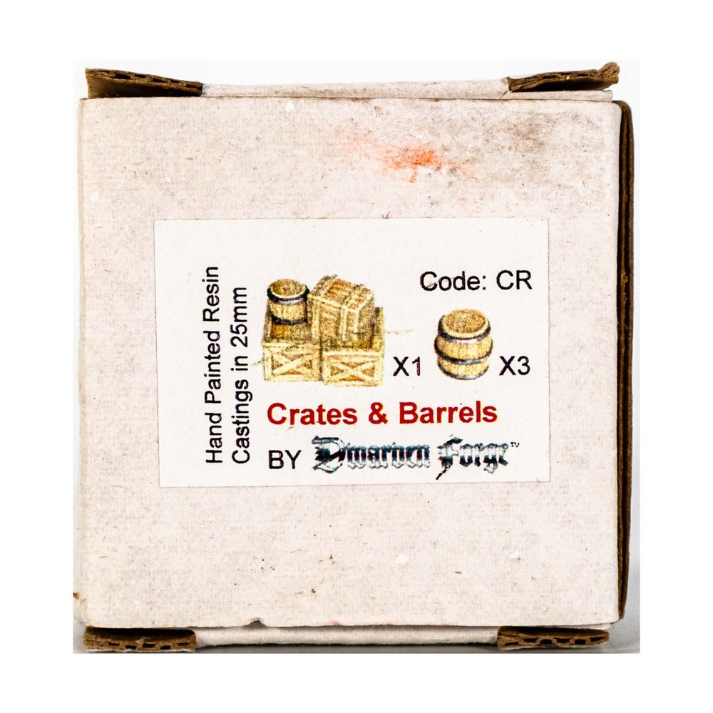 Dwarven Forge MasterMaze Accessory Crates & Barrels NM