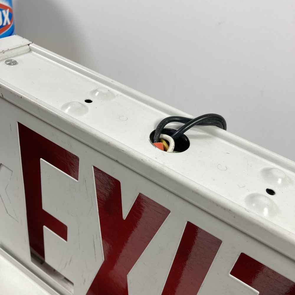 AtLite PNL-RU LED-Exit Sign Light, White Housing, Universal Face Tested Working