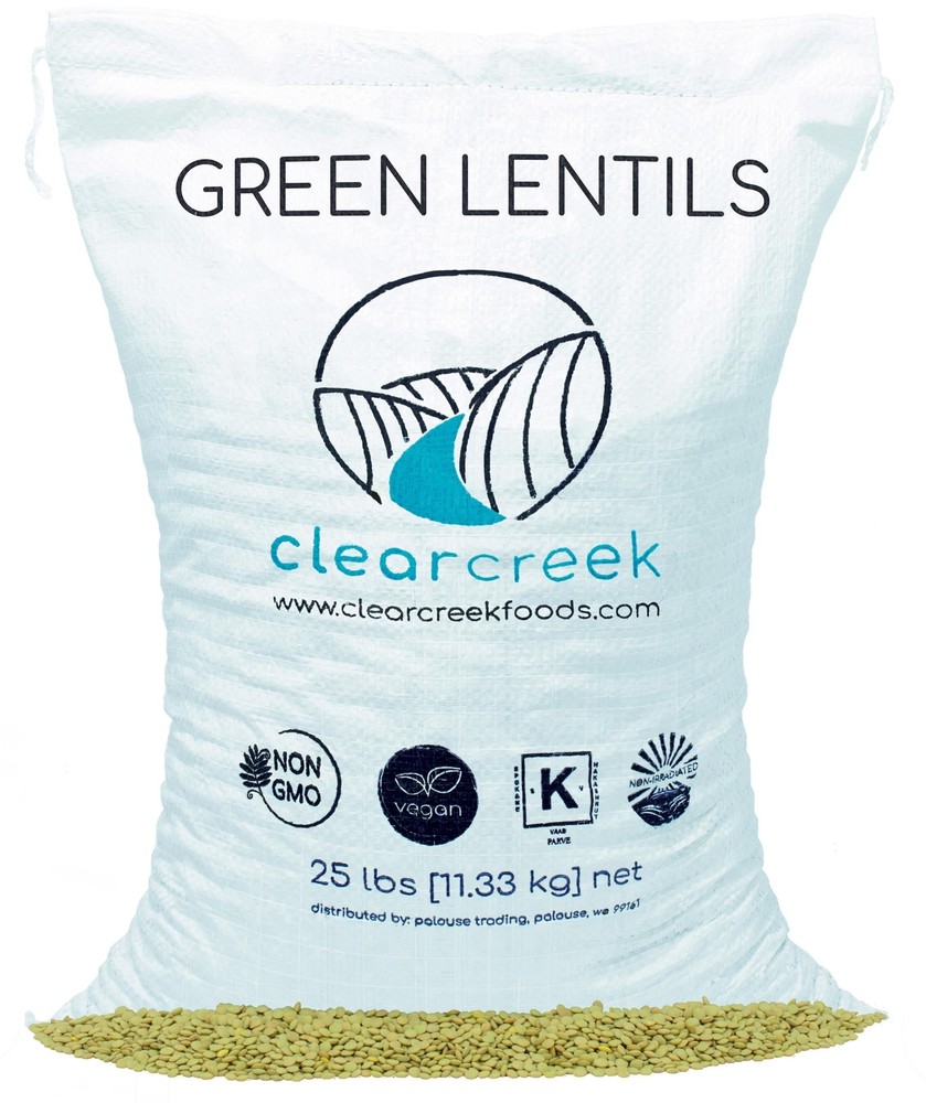 Clear Creek Green Lentils 25 lbs