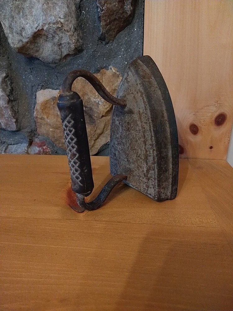 Vintage Antique Cast Iron  Flat Iron Clothes  Rustic