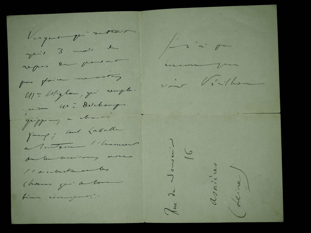Camille SAINT SAENS - Autograph Letter