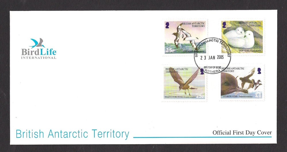 British Antarctic Territory BAT FDC Scott 345-348 2005 Birds