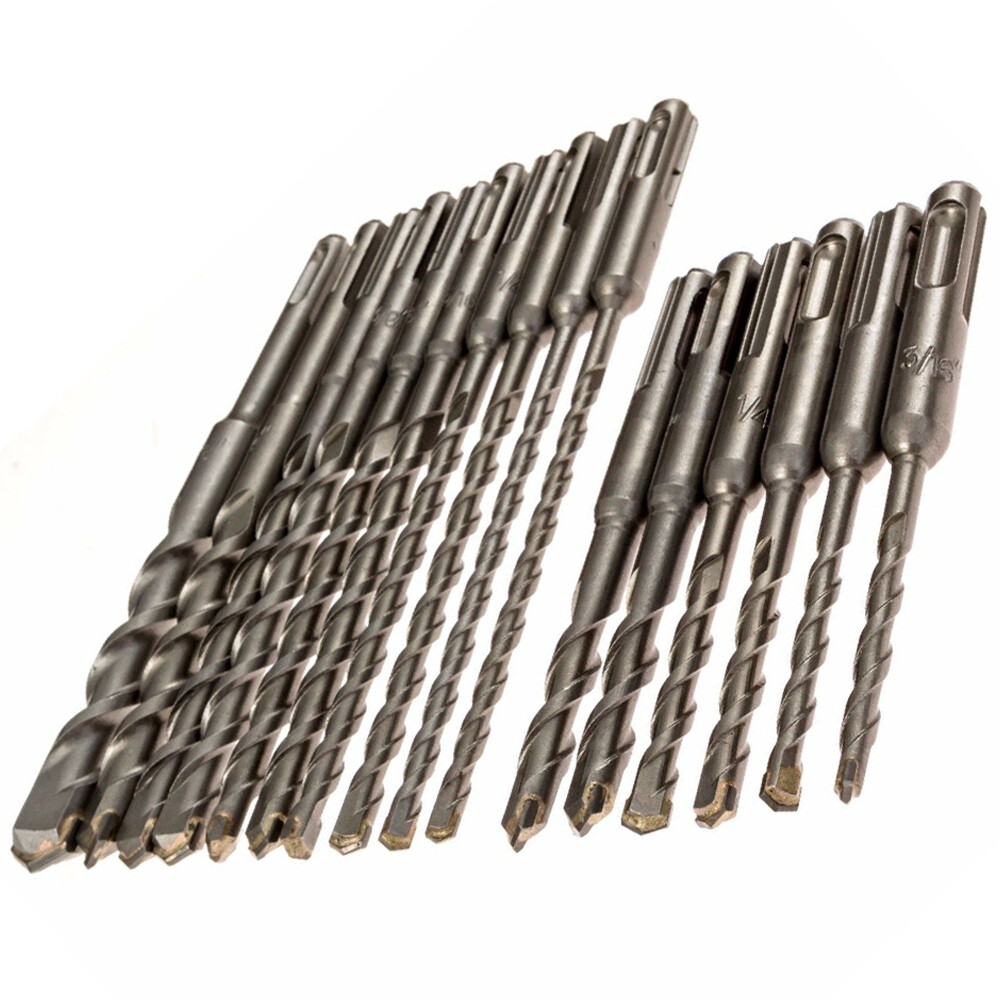16PCS SDS Plus Drill Bit Rotary Hammer Concrete Masonry Drill Bits Carbide Tip
