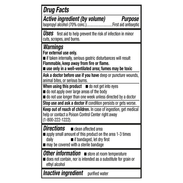Equate 70% Isopropyl Alcohol Liquid, 16 fl oz