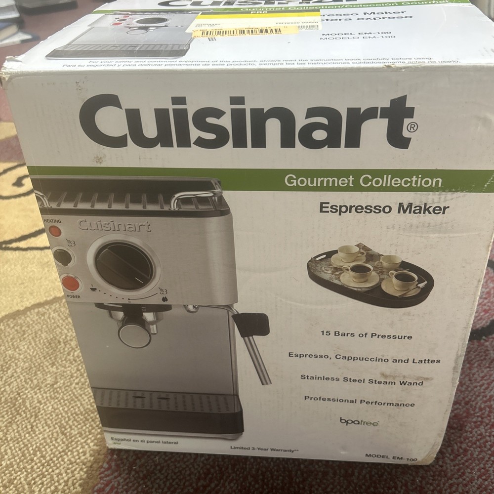 CUISINART ESPRESSO MAKER Stainless Steel OPEN BOX