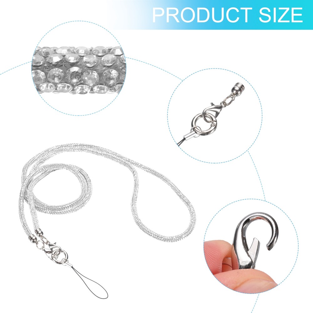 Replacement Purse Straps Crystal Bag Handle Sparkly Replacement Silver
