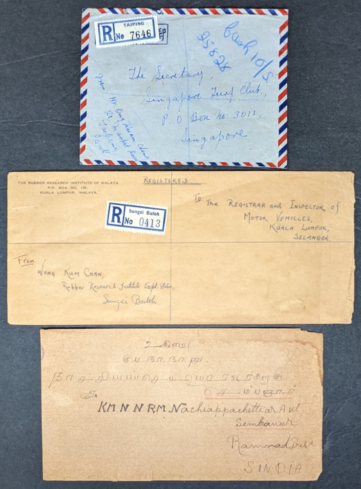 7 1930s-1950s Malaya covers [Y.51]