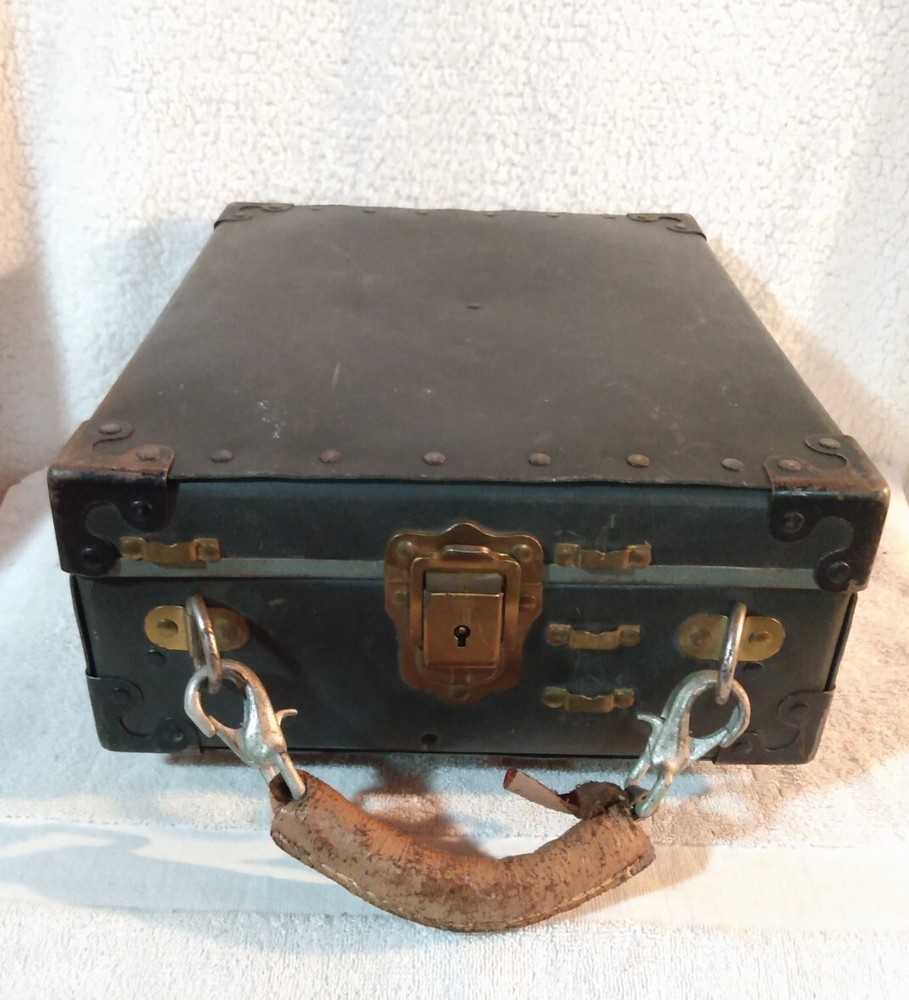 Black Small Suitcase Briefcase Excelsior Case Chest Vintage