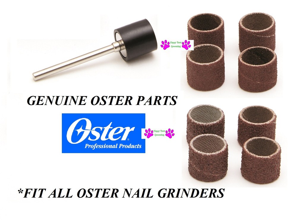 Oster Nail Grinder REPLACEMENT 8 Fine&Medium Sanding Grinding Bands&Drum SET KIT