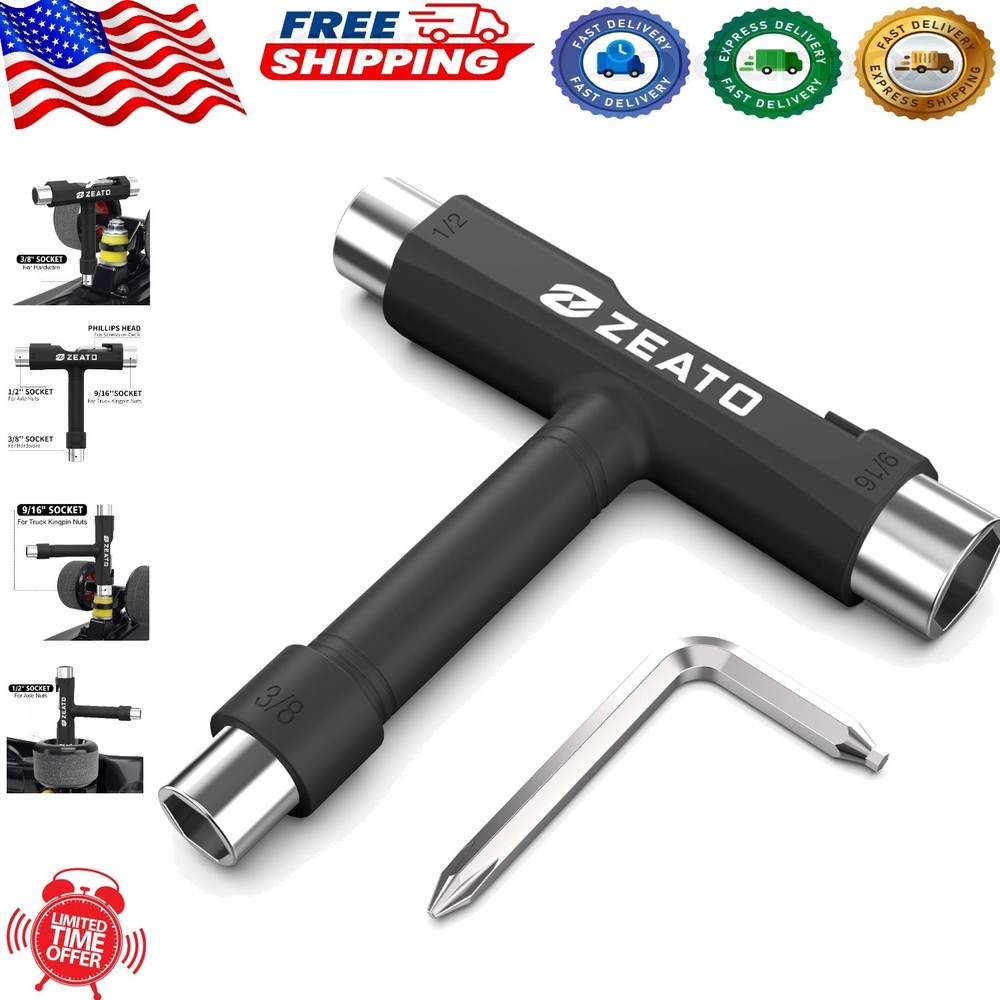 Multi-Function Skateboard T Tool: Lightweight & Compact Design for Easy Use