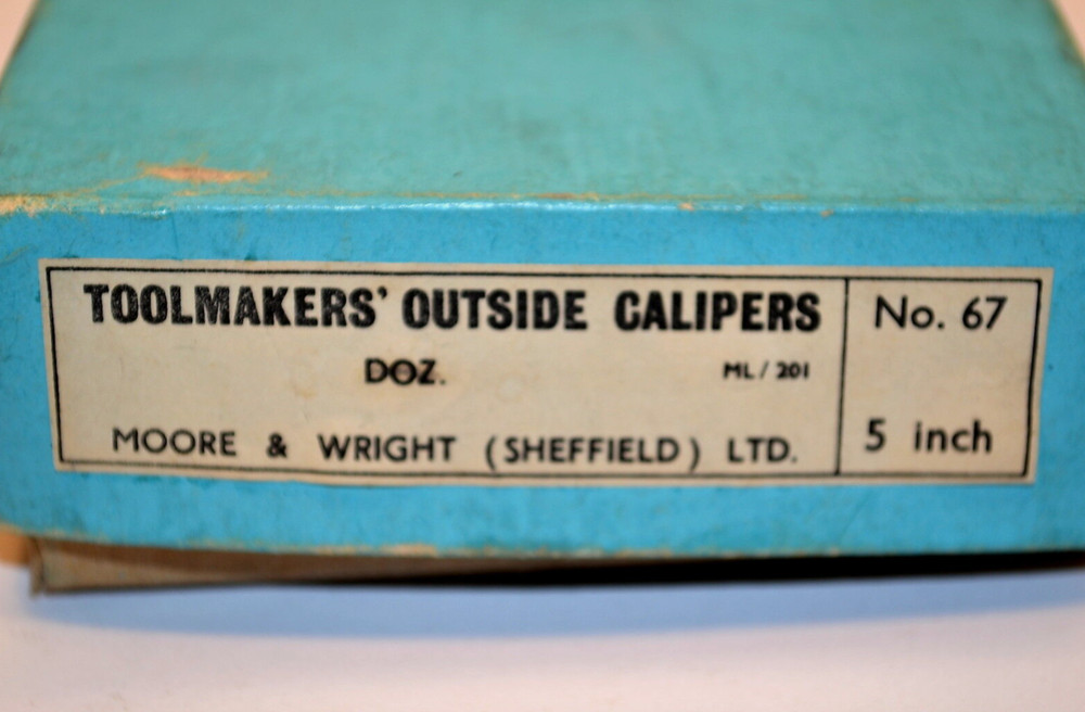 NOS MOORE & WRIGHT UK Round LEG 5 inch TOOLMAKERS Spring Outside Caliper