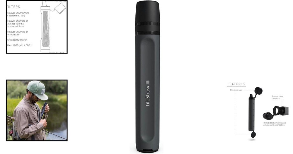 Fast Flow Peak Series Personal Water Filter Straw: Emergency Hydration Solution