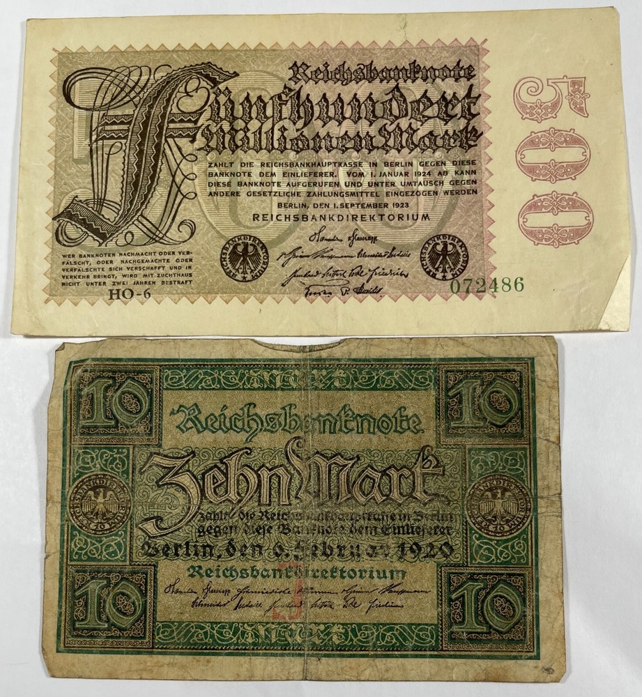 Germany 7 Diff. old notes mixed grades (#757)