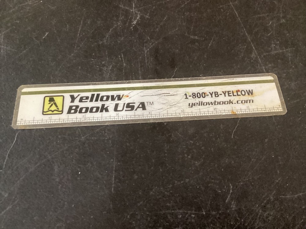 Yellow Book USA Plastic 8" Advertising Ruler