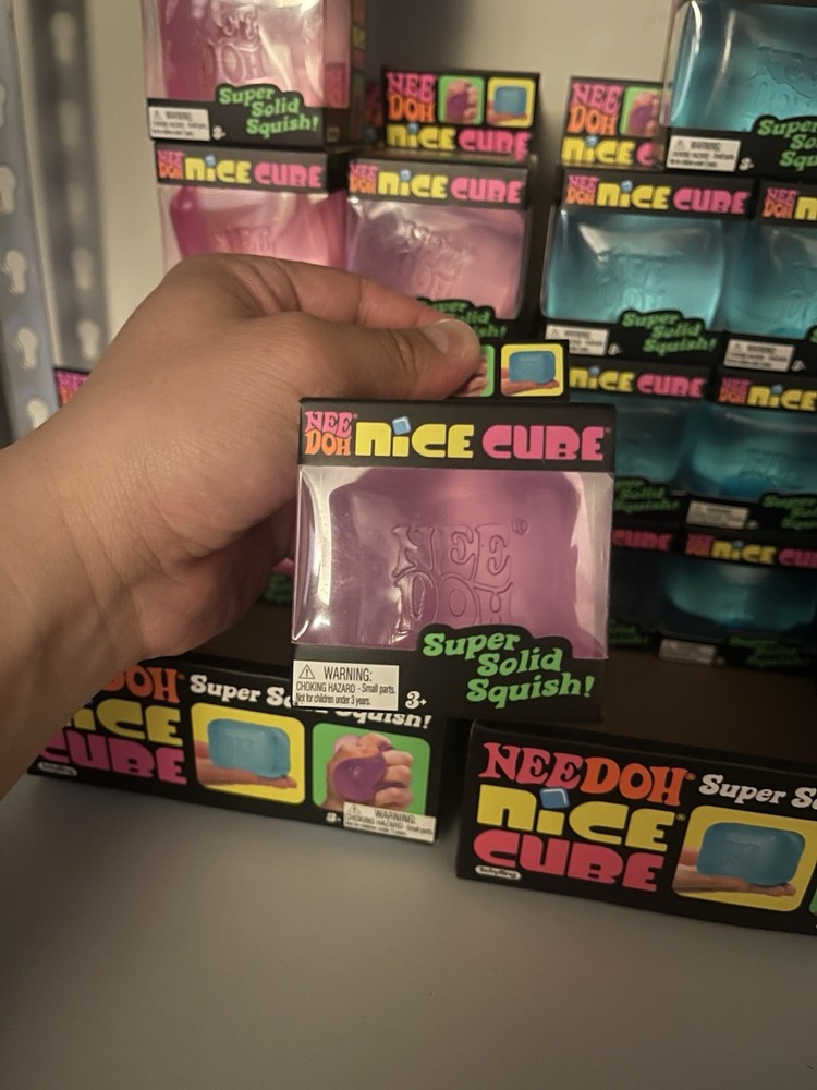 brand new needoh nice cube super solid squish purple