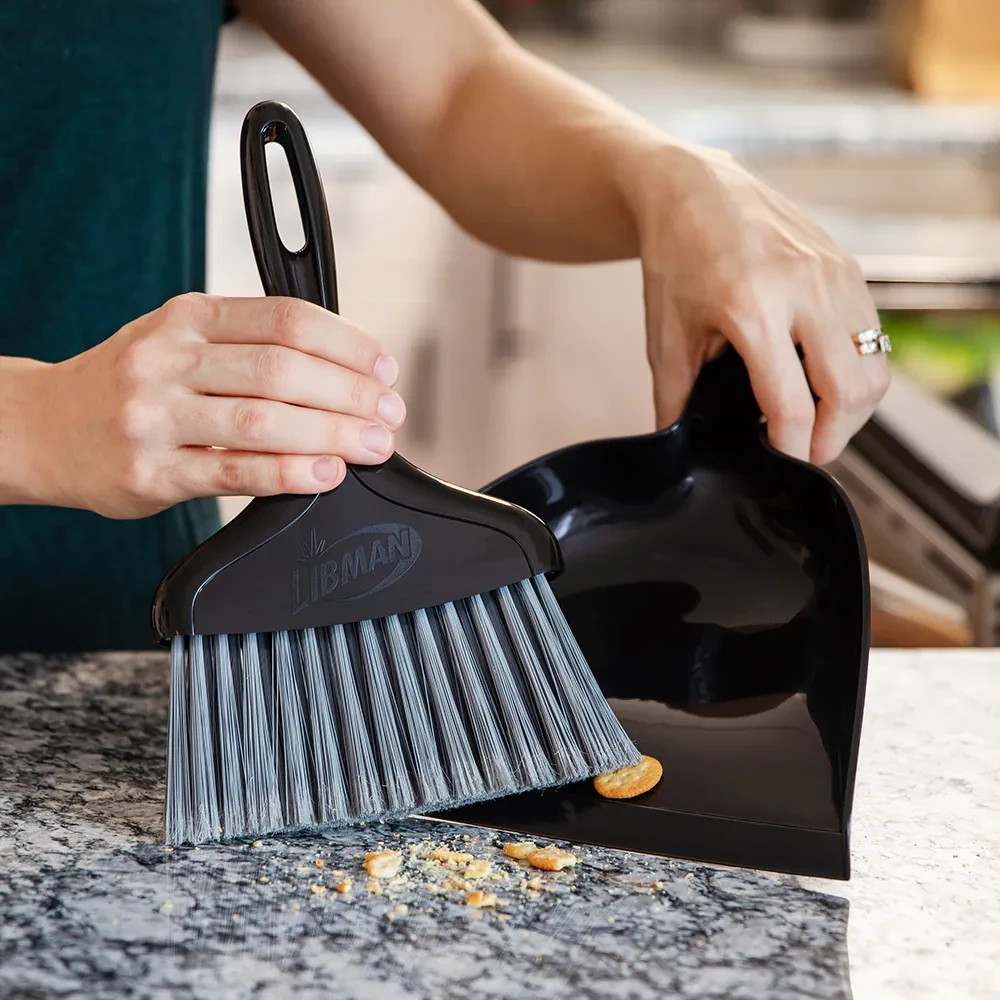 Libman Handheld Whisk Broom & Dustpan Set – Compact Plastic Cleaning Kit