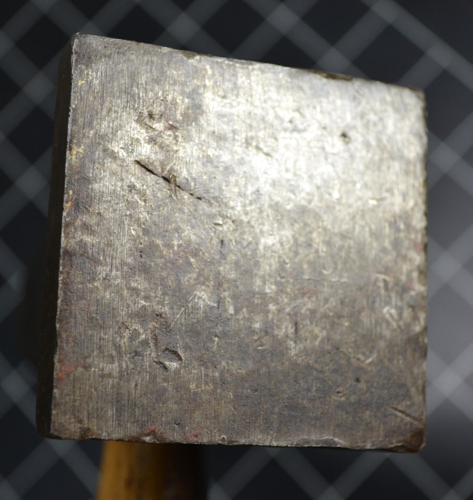 ATHA - 2 1/2" - BLACKSMITH SQUARE FLATTER HAMMER - ALL ORIGINAL WITH HANDLE