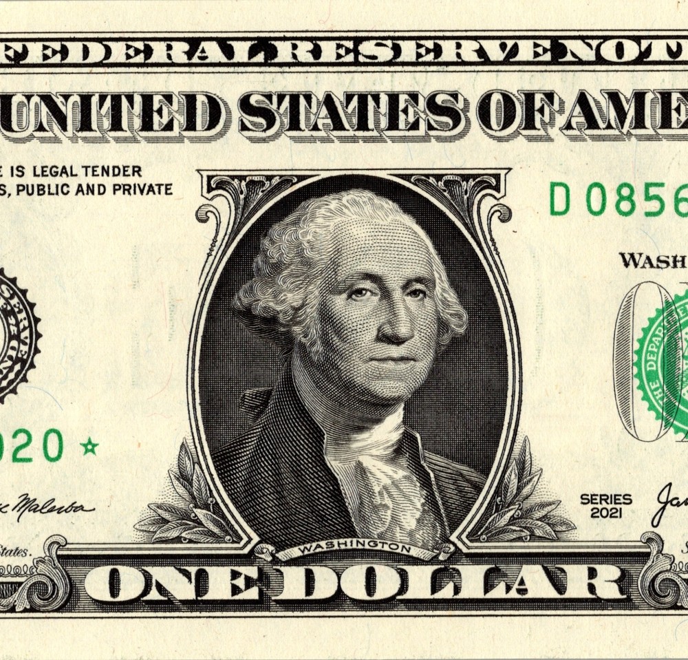2021 D Star Note One Dollar Bill Regular Run Pack Note D08561020*