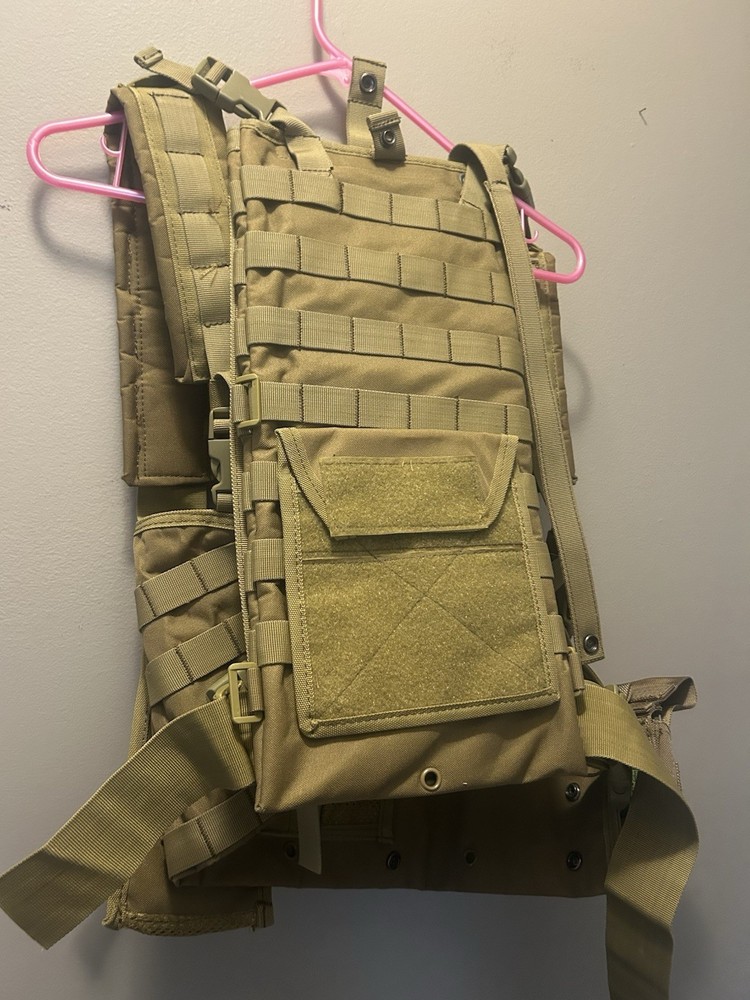 Lancer Tactical Modular Airsoft Vest Tan, Adjustable