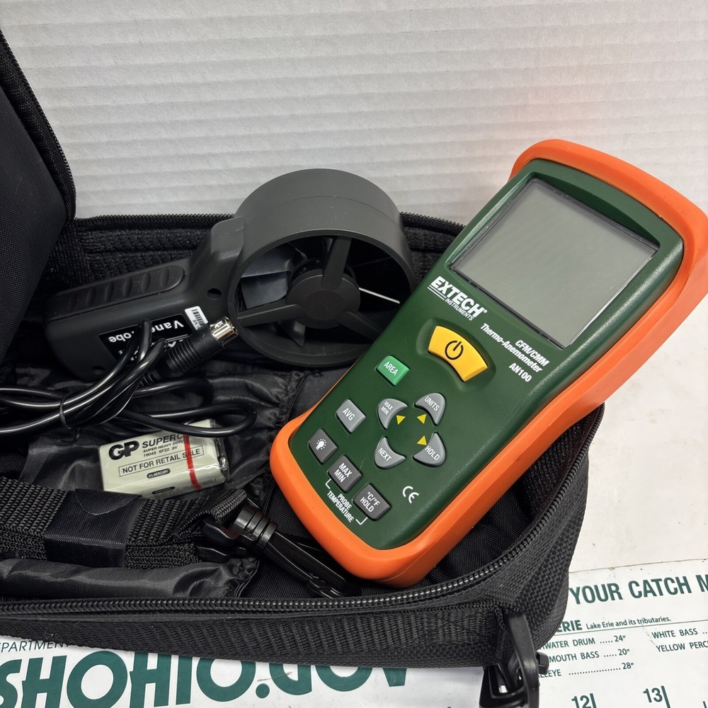 EXTECH AN100 THERMO-ANEMOMETER CFM/CMM