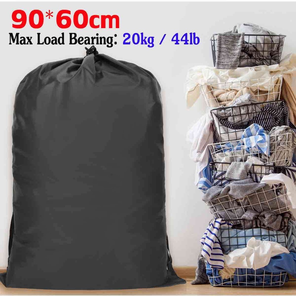 Large Laundry Bag Washing Clothes Storage Strap Heavy Duty Drawstring Adjustable