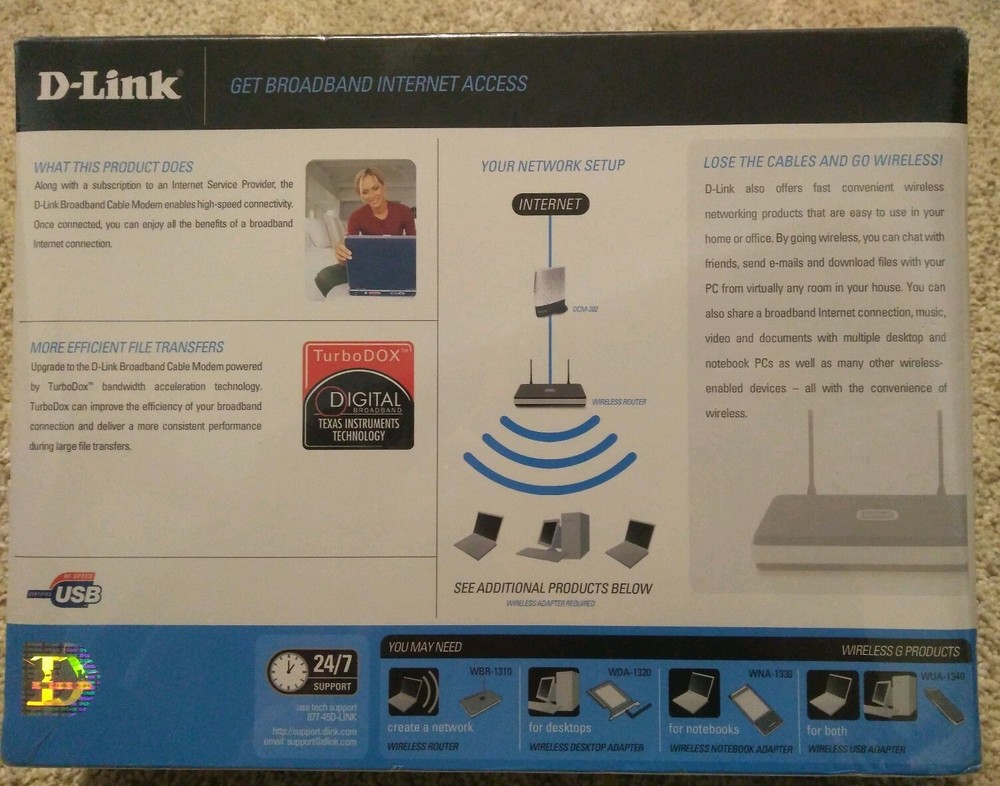 D-Link DCM-202 DOCSIS Broadband Cable Modem