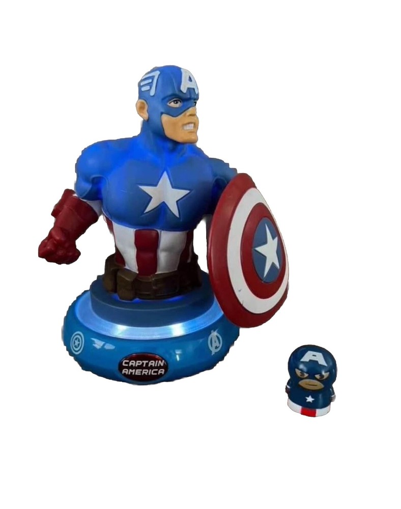 Marvel Captain America Night Light & Finger Puppet Tested Works