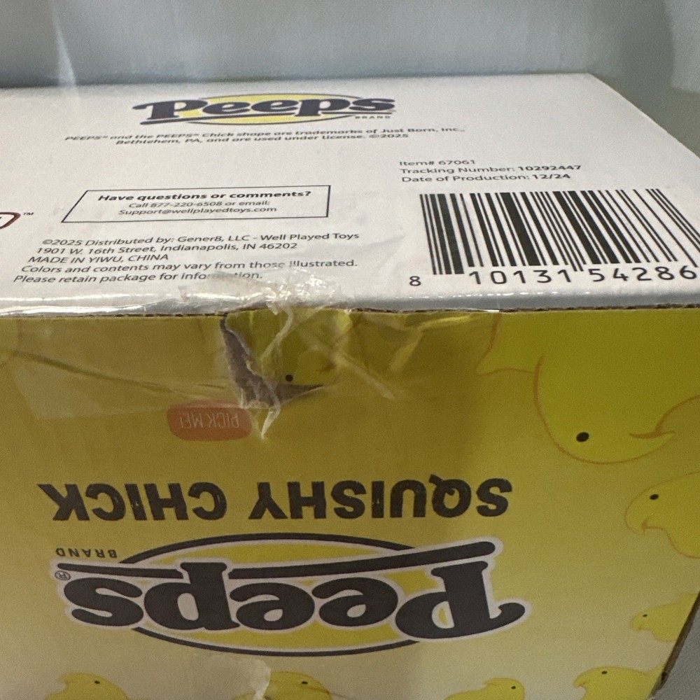 Set Of 3 Peeps Chick Squishy Duck Small & Large See Note