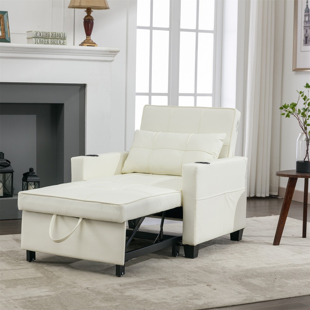 Convertible Sleeper Sofa Bed 3-in-1 Multi-Function Folding Sofa Bed w/ USB Ports