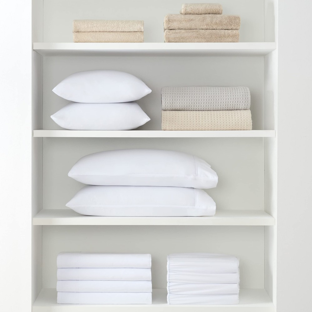 Arkwright Bulk Queen Flat Sheets - Pack of 6 - Soft - 6, White