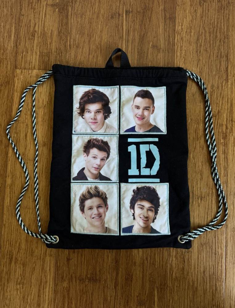 One Direction 1D Drawstring Backpack Bag • 2014 • Official Licensed Merch
