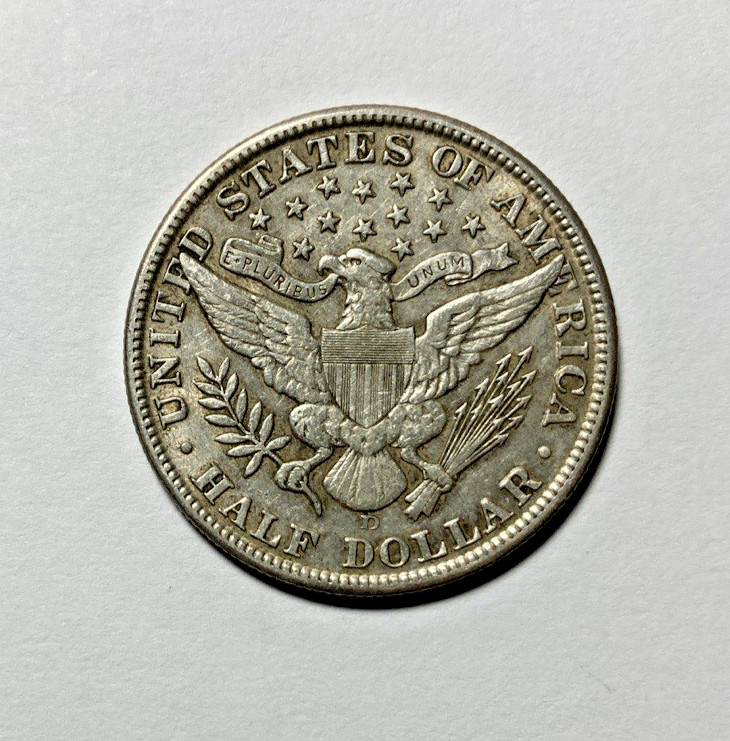 1912-D Barber Half Dollar Choice XF