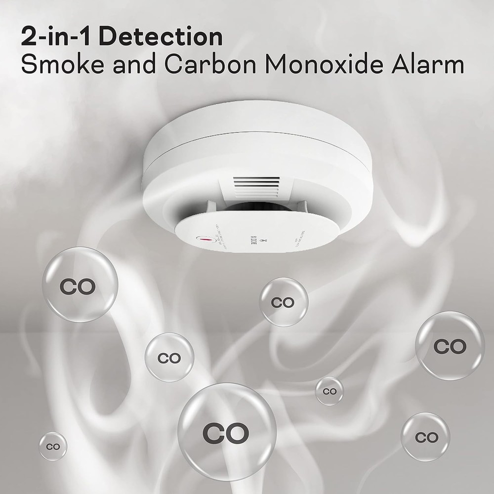 Kidde Smoke&Carbon Monoxide Detector,Battery Powered,LED Warning Light Indicator