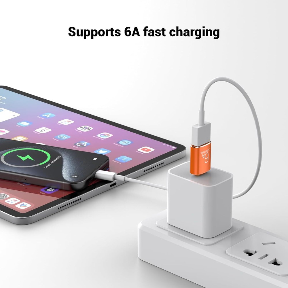 10 Pack USB C to USB Adapter 120W 10Gbps Data Transfer