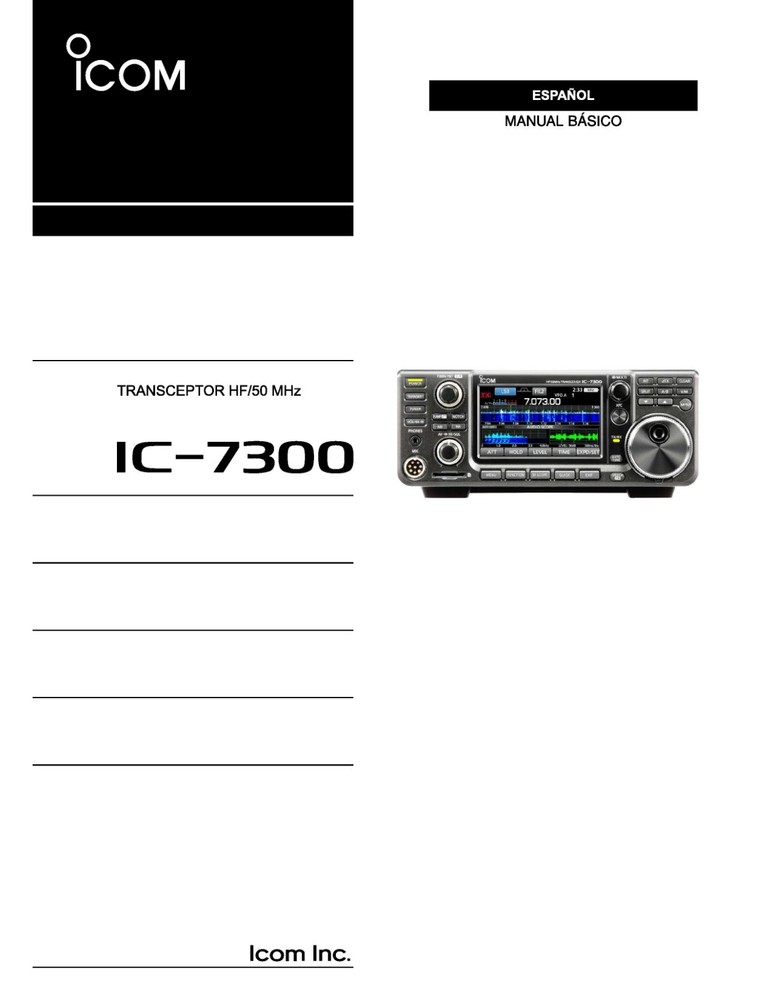 ICOM IC-7300 BASIC INSTRUCTION MANUAL IN SPANISH
