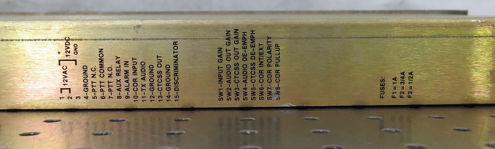 R193279 Zetron Model 38 Repeater Tone Panel